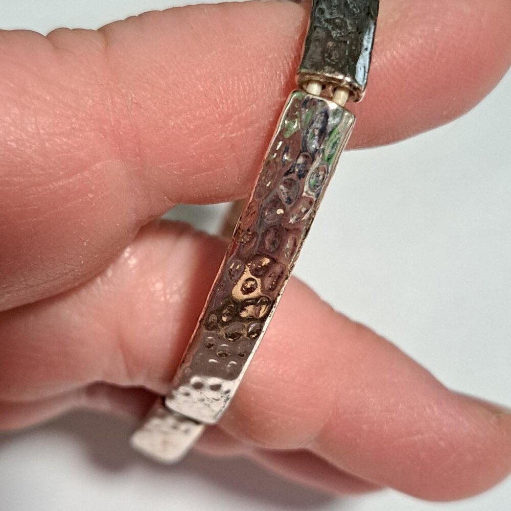 Turquoise and silver bracelet - Picture 6 of 6